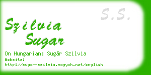szilvia sugar business card